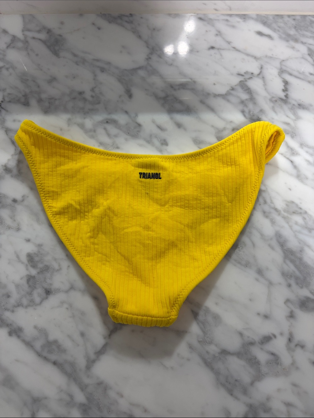 triangl swimwear Bright Yellow Ribbed Kids Bikini Bottom